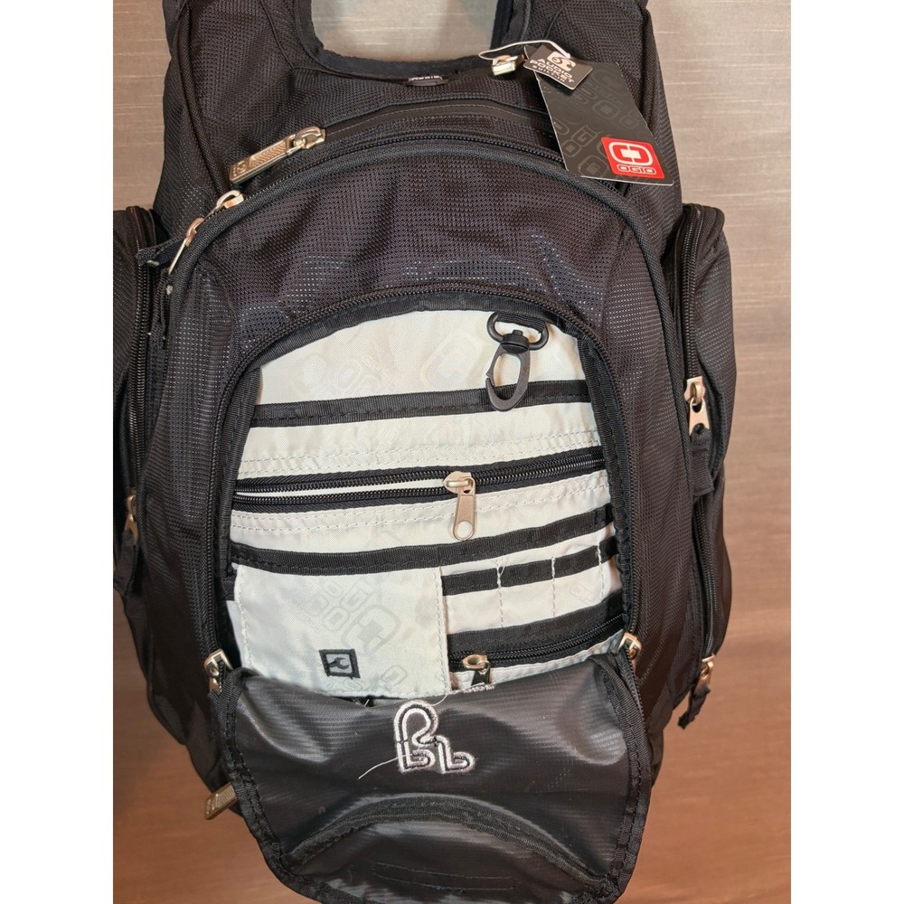 OGIO Metro Black Multi Pocket Backpack Audio‎ Ready Laptop Travel Work Bag - Picture 7 of 16